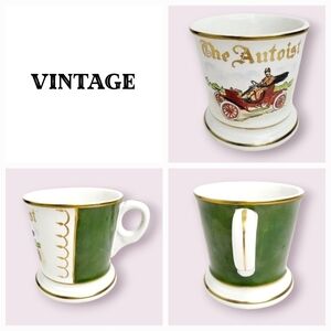 Original 1950s The Autoist Shaving Mug Sportmans Series Vintage Shaving Mug